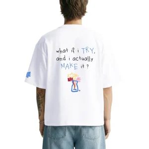 Try White Boxy-Fit T-Shirt